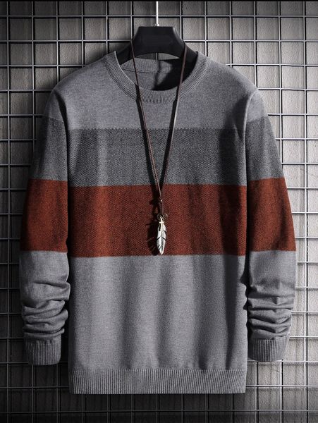 

men color block sweater b4yi#, White;black