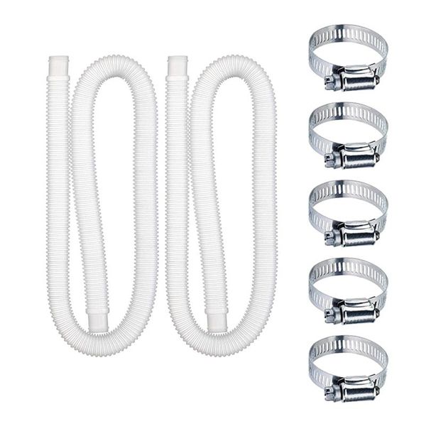 

life vest & buoy swimming pool replacement hose for above ground pools, 1.25inch diameter filter pump
