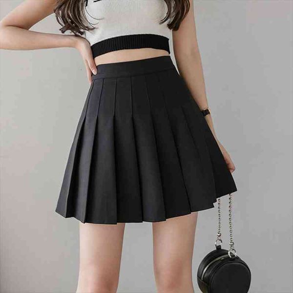 

summer women mini skirt pleated kawaii y2k high-waisted harajuku gothic clothes korean vintage dropshipping female clothing, Black