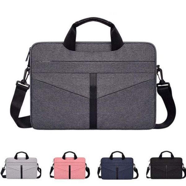 

briefcases one-shoulder lapliner bag waterproof breathable notebook shoulder 1345inch solid color nylon fashion women computer
