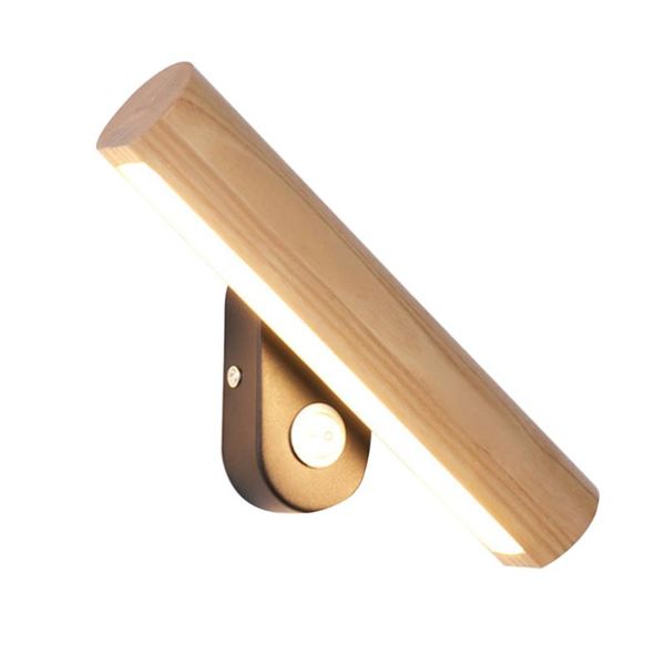 

1pc nordic style bedroom bedside lamp household indoor wall (brown)