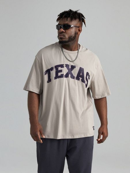 

extended sizes men letter graphic tee k2bf#, White;black