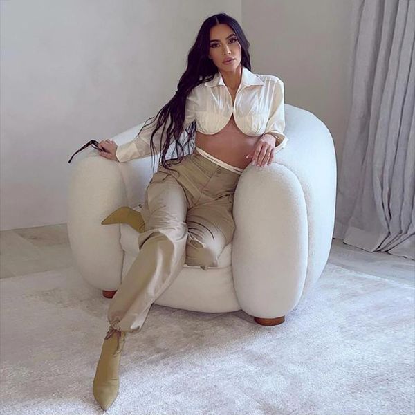 

women's blouses & shirts xllais 2021 spring autumn women white plain bandage short female long sleeve style blusas pockets