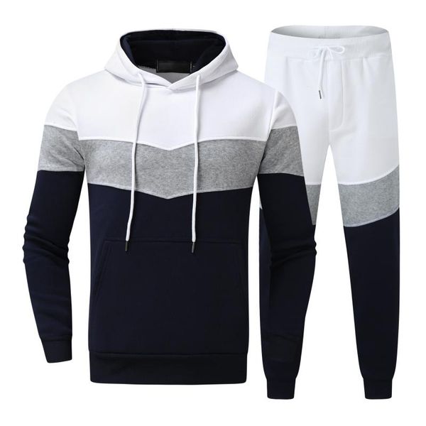 

jogging clothing fashion men's tracksuit autumn mens sportswear two piece set hooded long sleeve sweatshirt and sweatpants plus size, Black;red