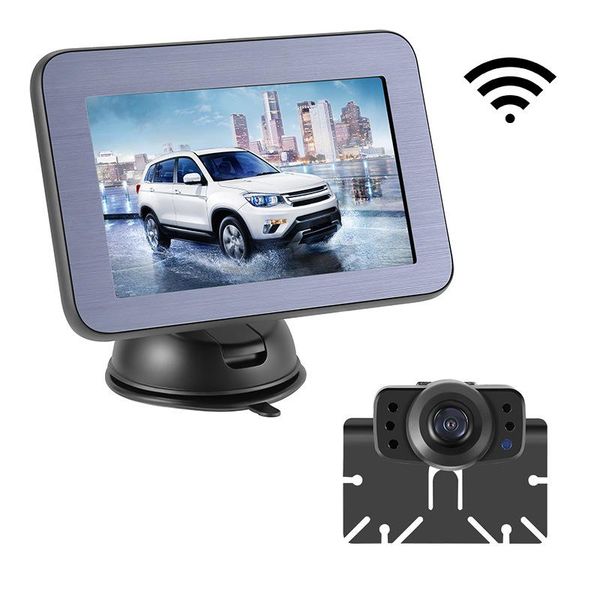 

car video 5 inch wireless 1024*600 monitor display vehicle auto screen rear view truck monitors reverse back up recorder wifi camera