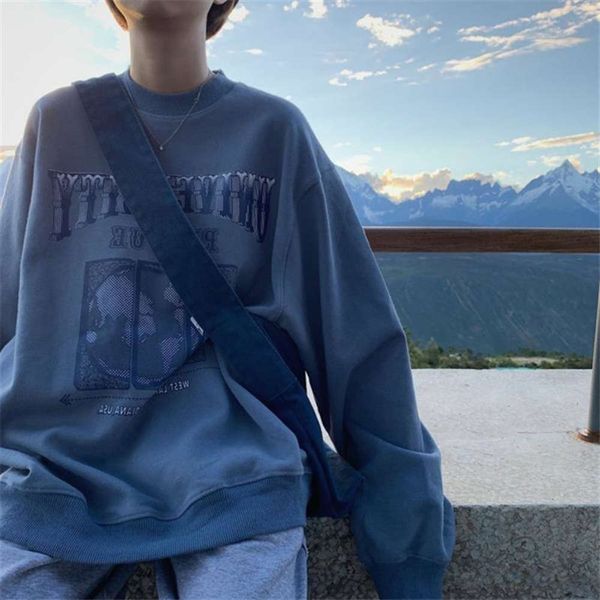 

women's hoodies & sweatshirts hoodie super fire cec sweater spring and autumn thin korean ins fashion lazy bf loose hoodless clothes l4, Black