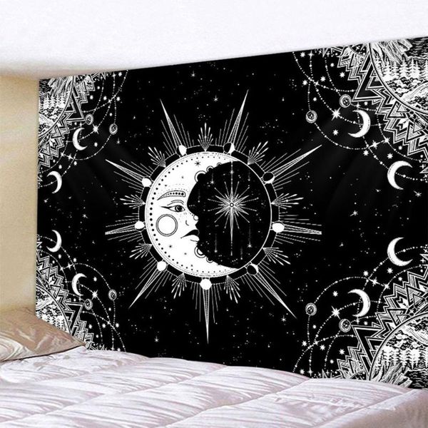 

tapestries astrology divination bedspread beach hippie mandala white sun moon tapestry large towels witchcraft supplies mat