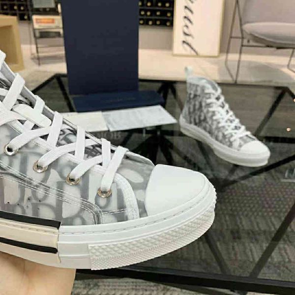 

women's casual shoes 2021 designer print canvas man women fashion b23 high-low-oblique leather lace up white mens sne290n