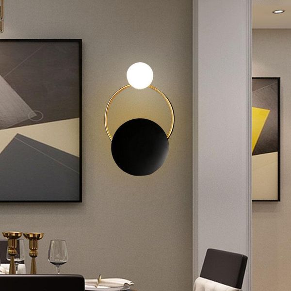 

wall lamp vintage luminaire penteadeira glass ball bedroom dining room corridor luminaria de parede espelho