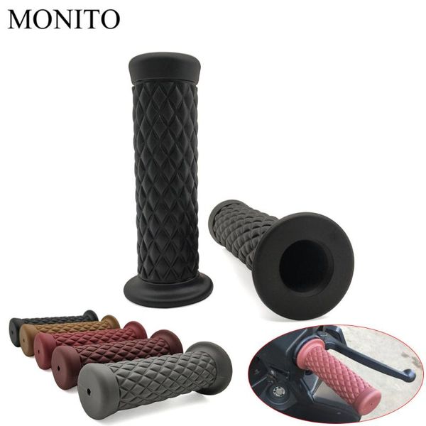 

handlebars 2021 7/8" 22mm vintage rubber handlebar motorcycle handle grip bar ends for triumrh 675 street triple america bonneville t12