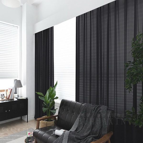

curtain & drapes window exhibition hall curtains for living dining room bedroom porch solid screen shading cotton and linen