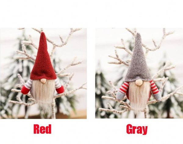 

christmas handmade swedish gnome scandinavian plush elf toy table decorated with christmas tree decorations, Silver