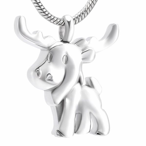 

pendant necklaces david's deer design pet cremation urns necklace men women accessories jewelry polishing steel animal ashes holder kee, Silver