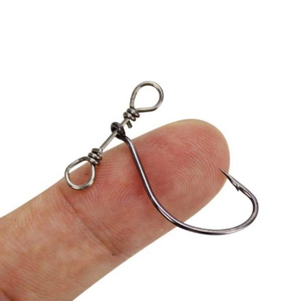 

fishing hooks kit spin drop hook 2.5*1cm 360Â° rotation tackle durable