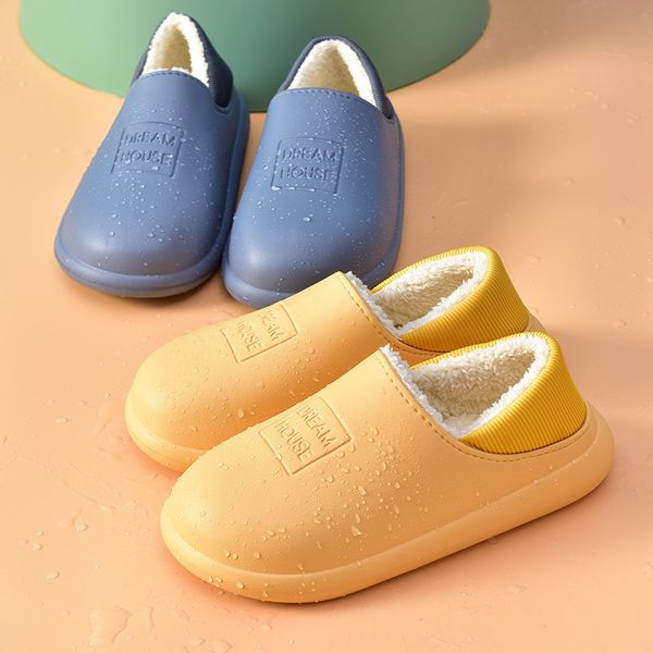 

autumn and winter hairy lovely eva home men's women's wear bag heel thick bottom soft cotton slippers, Black