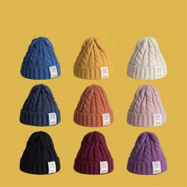 

beanie/skull caps women's hat knitted kawaii style callote woolen yarn thickening warm comfortable fashion curling elegant ins high-qua, Blue;gray