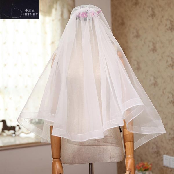 

bridal veils simple tulle wedding veil two layer with comb, Black