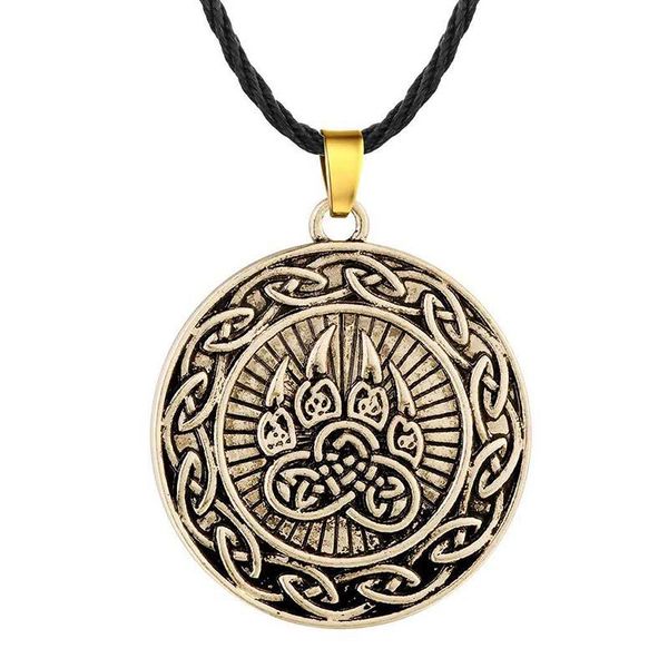 

viking men necklace classic punk gothic style slavic talisman retro symbol amulet pendant jewelry gifts for boys necklaces, Silver