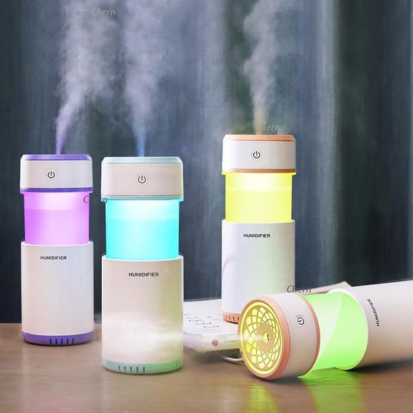 

humidifiers portable mini humidifier pull-out ultrasonic aroma air diffuser with 7 color led nightlight humidificador ideal for car office