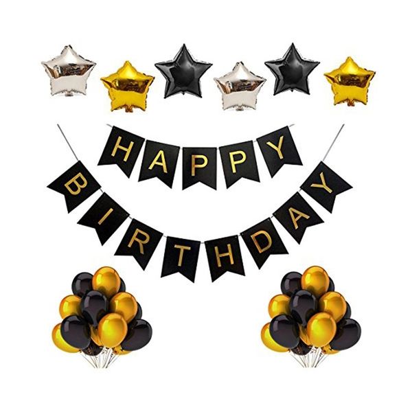 

party decorations black letter flag banner balloon set