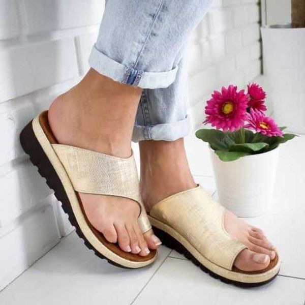

shoes Large size sandal Casual 2021 summer new toe slope heel 35-43 women's slippers beach 8SFT HA1V, Yellow