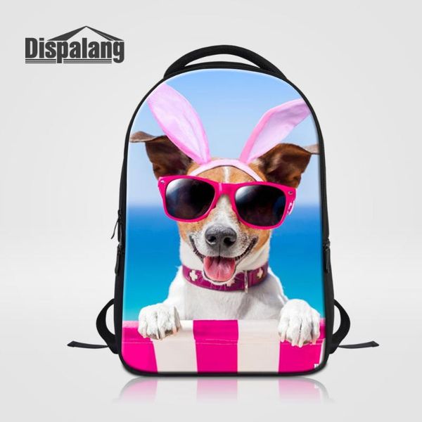 

backpack dispalang women lapbackpacks pet dog printed school bags for teenage girls travel leisure female notebook
