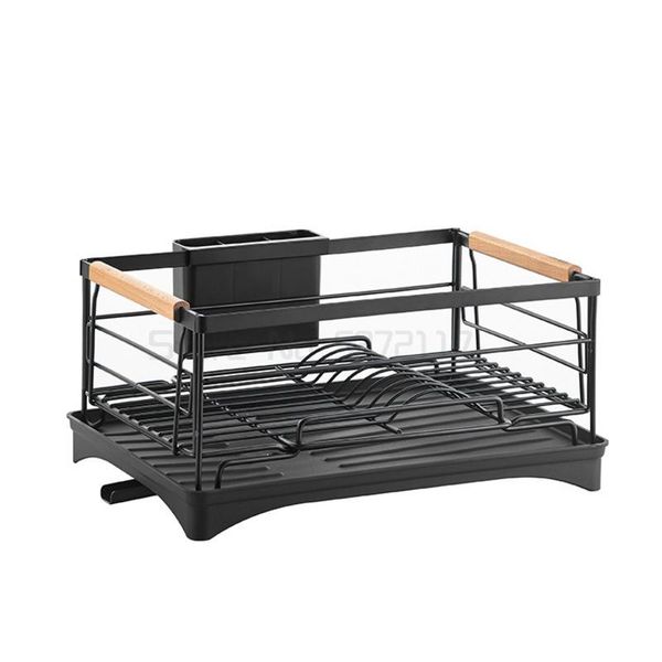 

hooks & rails stainless steel beech plate rack sink drain shelf wood combination to remove the storage bowl kitchen