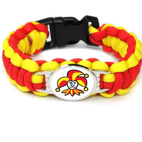 

charm bracelets 2021 helsinki jokerit khl team logo bracelet outdoor paracord for fans russia hockey sport jewelry, Golden;silver