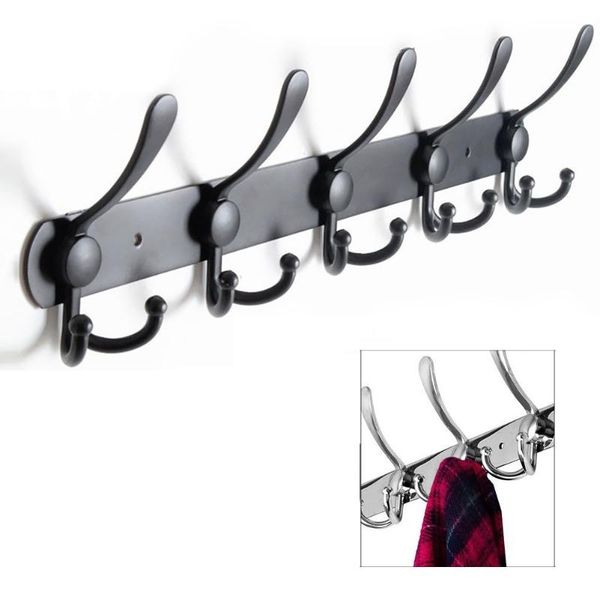 

durable coat hanger wall mounted hat door back clothes hanging stainless steel organizer space saving towel home robe row hook hooks & rails