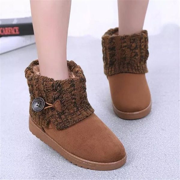

boots autumn and winter fashion 2021 ladies flat with lace snow platform warm shoes knit socks ankle, Black