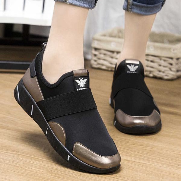 

women's single cotton shoes with one foot sports and leisure women's fashion breathable pu splicingtraining sneakers