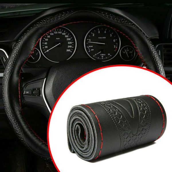 

soft steering wheel cover universal wrap 38cm accessories anti-slip black covers