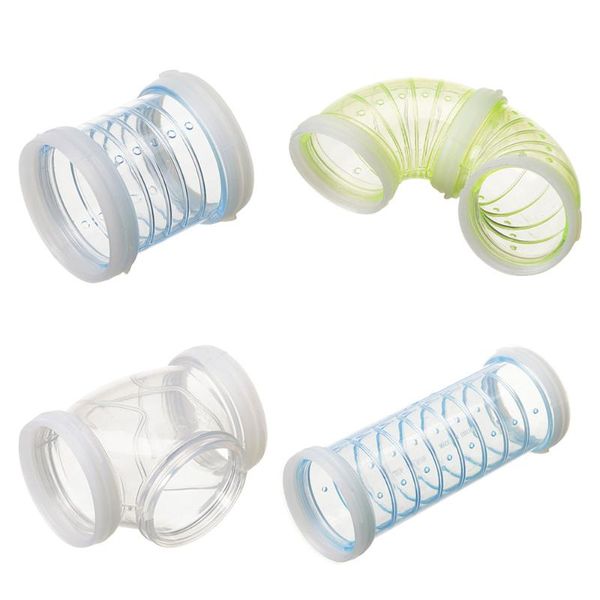 

small animal supplies 4pcs hamster cage external pipes diy maze toys pet playthings random color