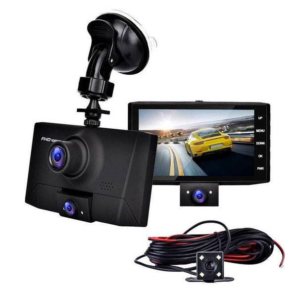 

inch car dvr video recorder dash camera rear view 1080p hd loop recording g-sensor night vision 170 degree wide angle dvrs