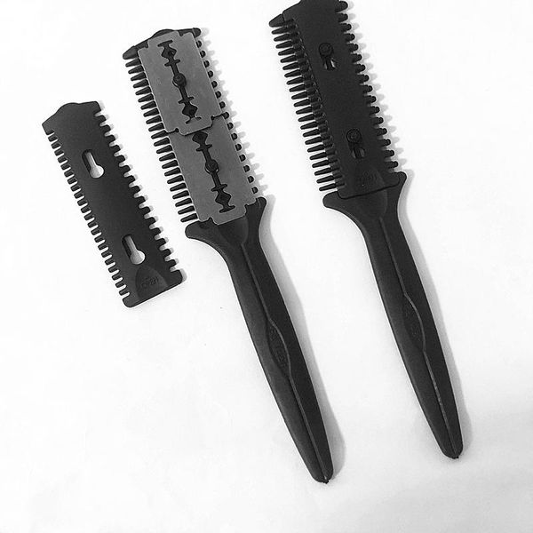 

barber hair razor comb scissor tools bangs brush hairdressing trimmers shaving blades cutting thinning beauty styling brushes, Silver