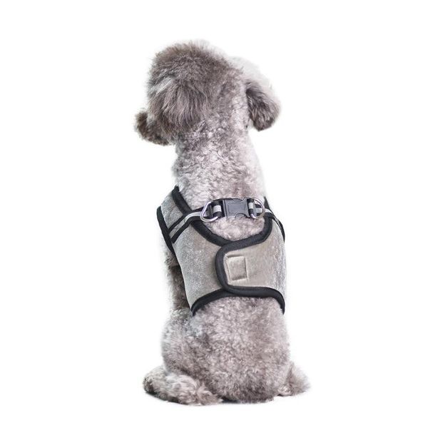 

dog collars & leashes summer pet vest harness with nylon clasp chest strap for outdoor walking clothes