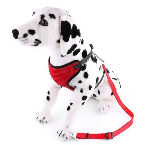 

dog collars & leashes pet harness collar adjustable with car connector strap set large medium small harnesses vest leash husky dogs supplies