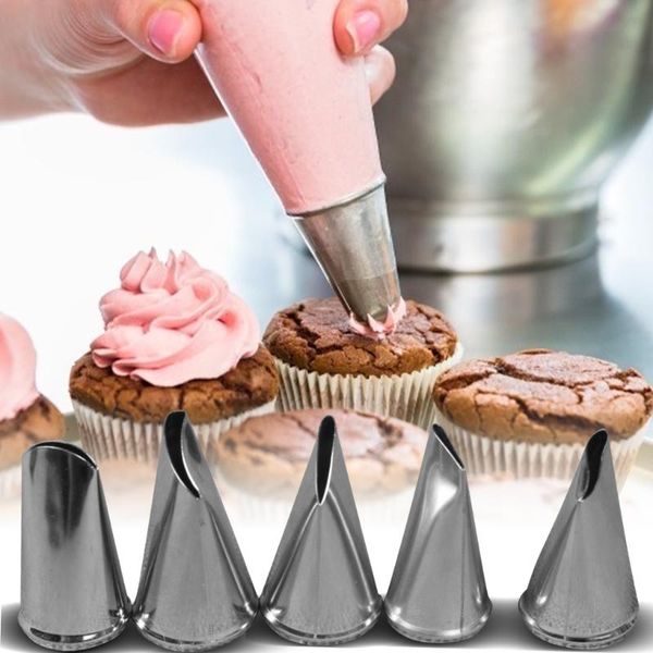 

piece stainless steel rose pipe tips set petal cake cream tip nozzle decorating supplies kit gadgets baking & pastry tools