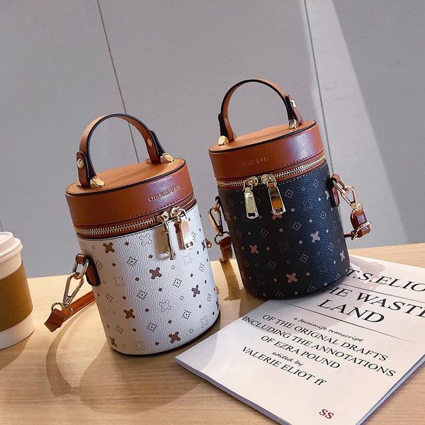 

evening bags fashion printing bucket bag ladies bow knot handle fold shoulder solid color crossbody casual handbag