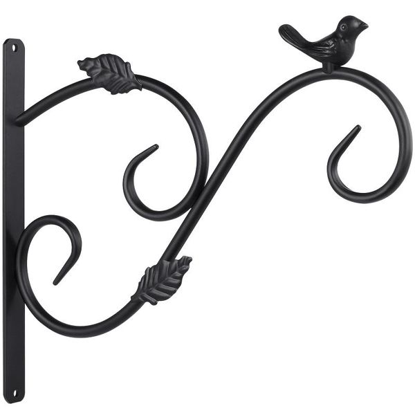 

other garden supplies homemaxs 2 pack hanging plant brackets wall mount iron hangers hooks for plants lantern bird feeder wind chimes (bird