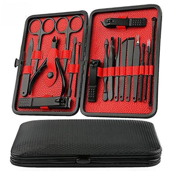 

nail art kits hobbylane 18 pcs/set manicure pedicure tools set with storage box care clippers scissors grooming kit