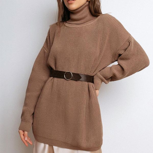 

women's sweaters 2021 oversize sweater black turtleneck long sleeve autumn winter loose jumper beige knitted warm for women, White;black