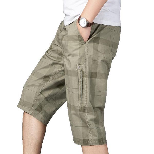 

summer cargo shorts loose elastic for men cotton clothing casual ropa male joggers large size hombre trouser 6xl men's, White;black