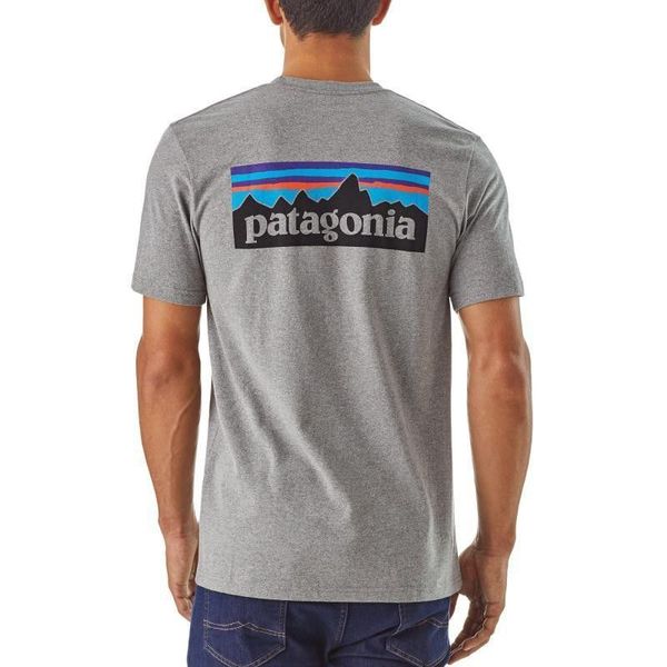 

patagonia p-6 men's cotton t-shirt 39174, White;black