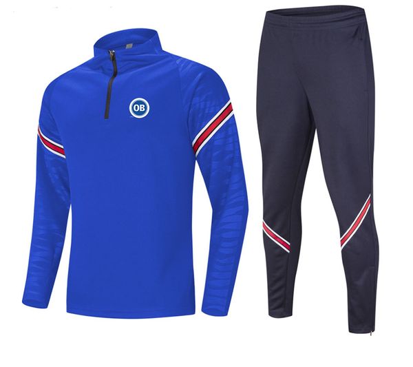 O mais novo Odense Boldklub Soccer Training Men's Tracksuits Jaqueta de jogging Conjuntos de jaquetas de esporte Running Sport Wear Kits Home Clothes Highking Suits