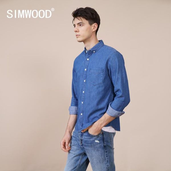 

spring vintage denim shirts men 100% cotton casual comfortable plus size quality clothes sk130100 men's, White;black