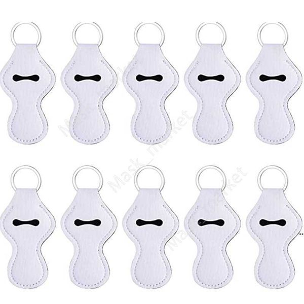

neoprene lipstick keychain sublimation diy chapstick holder personal chapsticks wrap key ring sleeve holder party favor daz144
