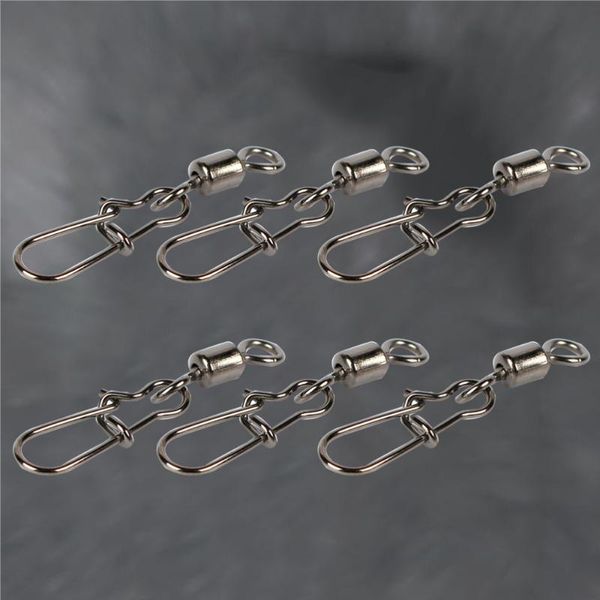 

fishing accessories 40pcs metal swivel connector tackle rolling solide rings - 2#