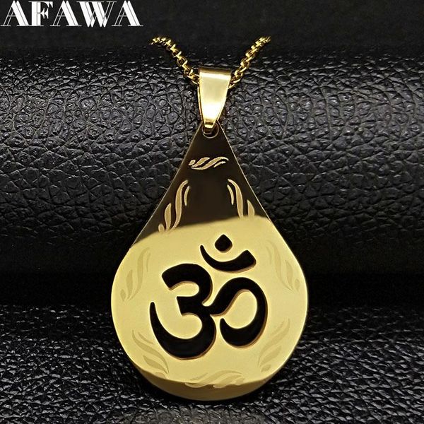 

buddhist yoga stainless steel chain necklace women gold color islam necklaces & pendants gift jewelry bijoux femme n194s05 pendant, Silver