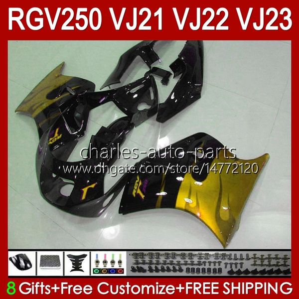 OEM Codework для Suzuki RGV250 VJ21 RGVT RGV 250CC 250 CC 88 89 Body 21HC.175 Golden Flame RGV-250CC RGV-250 VJ-21 Панель RGVT-250 VJ 21 RGV250C SAPC 1988 1989